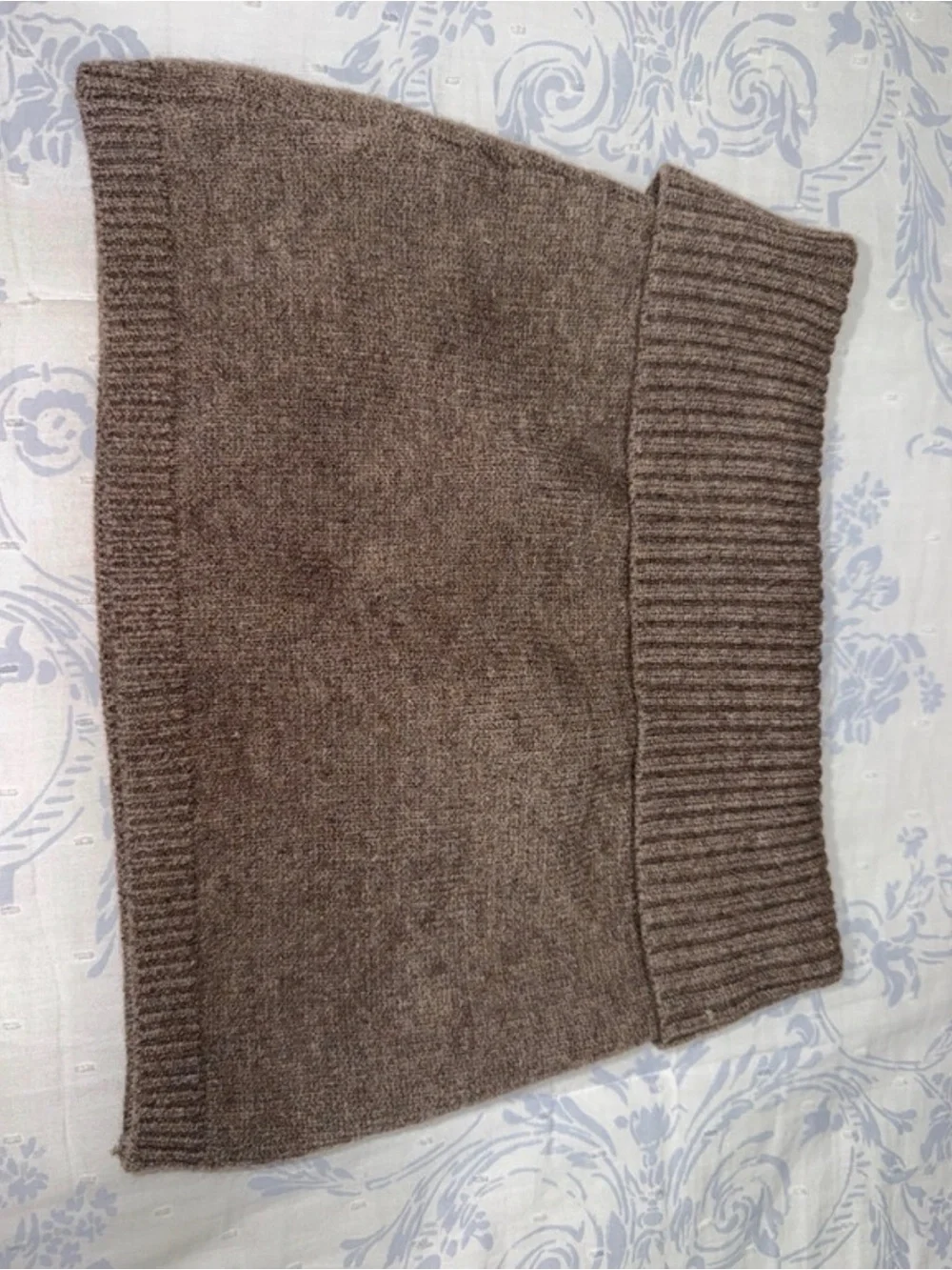 SHEIN Knit Mini Skirt in Brown